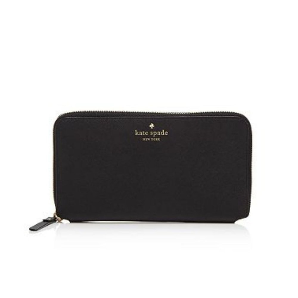 Kate Spade Street Maia Travel Wallet Black Leather